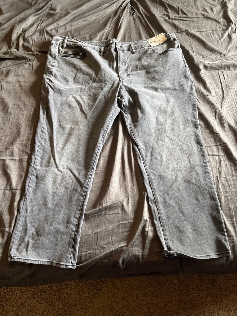 Arizona Jean Company Light Gray Relaxed Fit Men's Jeans